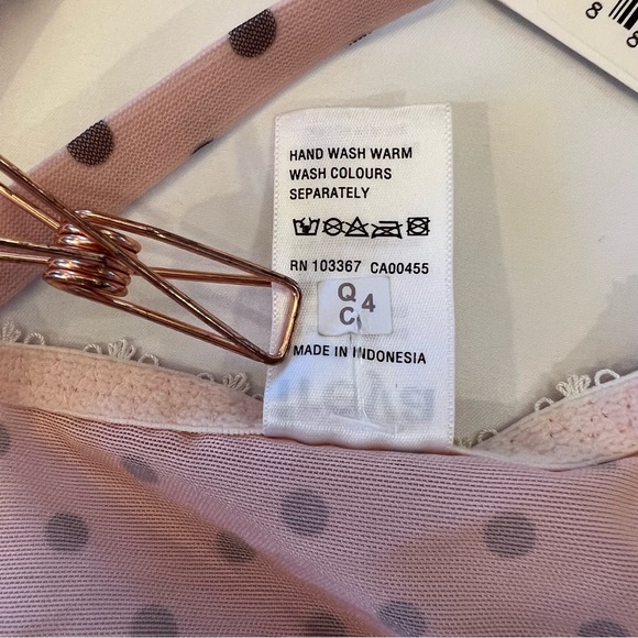NEW NWT Freya Patsy Polka Dot Underwire Lined Half Cup Bra Ballet Pink Size 30D - Picture 14 of 14